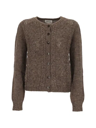 Antik Batik Mireille Cable-knit Cardigan In Multi