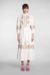 ANTIK BATIK NEIL DRESS IN WHITE COTTON