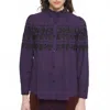 Antik Batik Nelly Button-down Blouse In Purple
