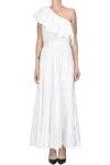 Antik Batik One Shoulder Dress In White