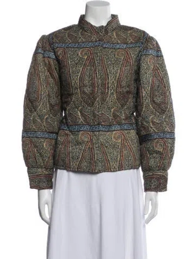 Pre-owned Antik Batik Paisley Print Jacket In Green