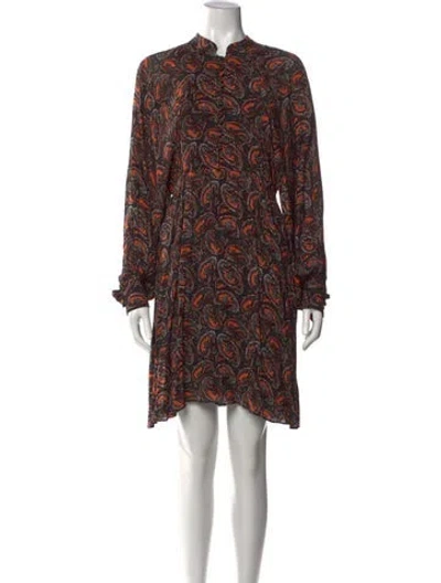 Pre-owned Antik Batik Paisley Print Mini Dress In Red
