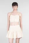 Antik Batik Pam Topwear In Beige Cotton In Beige