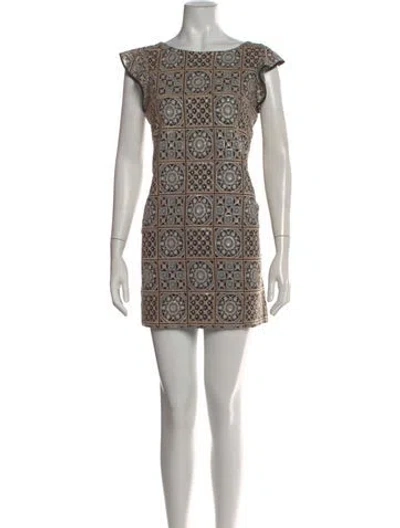 Pre-owned Antik Batik Patterned Mini Dress In Black