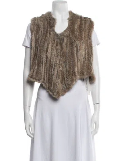 Pre-owned Antik Batik Patterned Vest In Brown