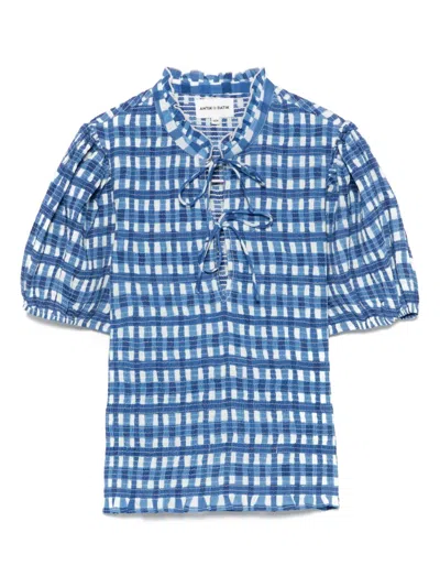 Antik Batik Polly Blouse In Blue