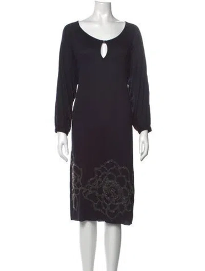 Pre-owned Antik Batik Printed Knee-length Dress In Black