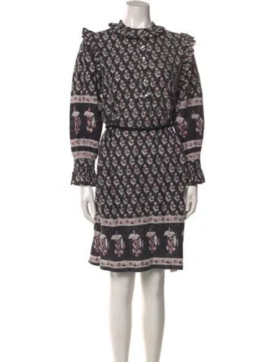 Pre-owned Antik Batik Printed Knee-length Dress In Blue