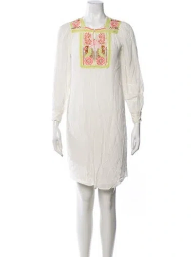 Pre-owned Antik Batik Printed Knee-length Dress In Neutral