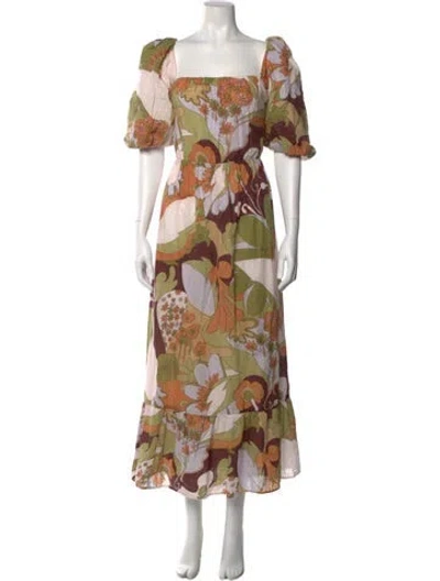 Pre-owned Antik Batik Printed Long Dress In Multi