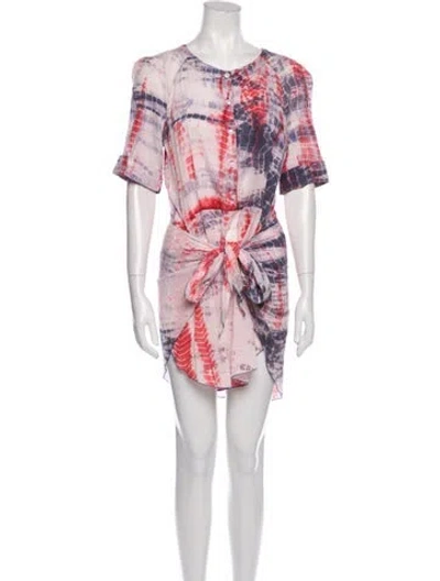 Pre-owned Antik Batik Printed Long Dress In Pink