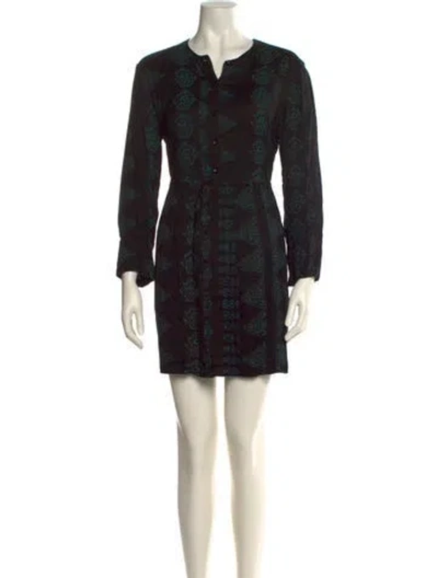 Pre-owned Antik Batik Printed Mini Dress In Black