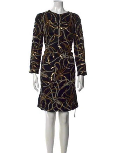 Pre-owned Antik Batik Printed Mini Dress In Black