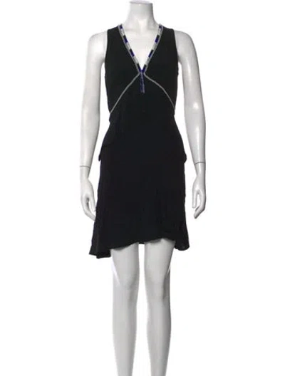 Pre-owned Antik Batik Printed Mini Dress In Black