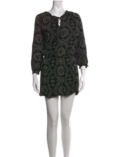 Pre-owned Antik Batik Printed Mini Dress In Black