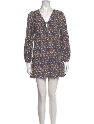 Pre-owned Antik Batik Printed Mini Dress In Multi
