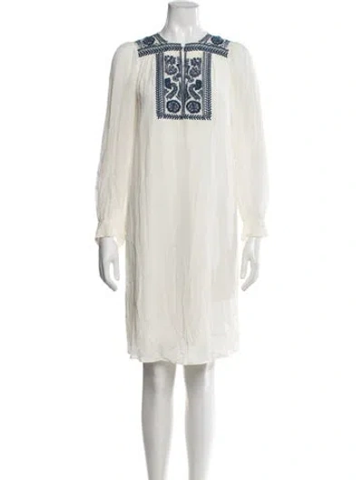 Pre-owned Antik Batik Printed Mini Dress In Neutrals