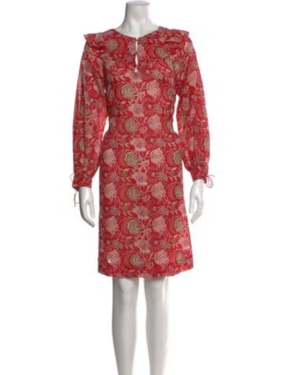 Pre-owned Antik Batik Printed Mini Dress In Red