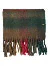 Antik Batik Scarvis Checked Fringed Scarf In Brown
