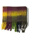 Antik Batik Scarvis Checked Fringed Scarf In Multi
