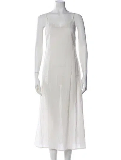 Pre-owned Antik Batik Scoop Neck Long Dress In Neutral