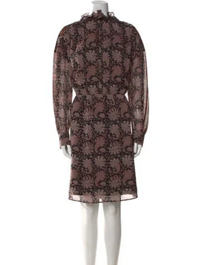 Pre-owned Antik Batik Silk Knee-length Dress In Neutral