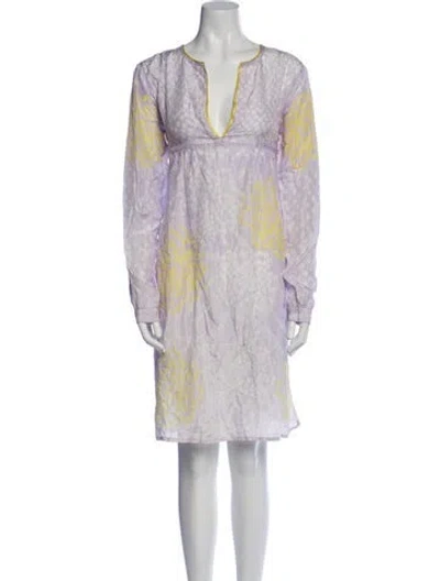 Pre-owned Antik Batik Silk Knee-length Dress In Purple