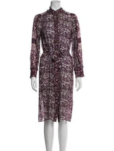 Pre-owned Antik Batik Silk Knee-length Dress In Purple