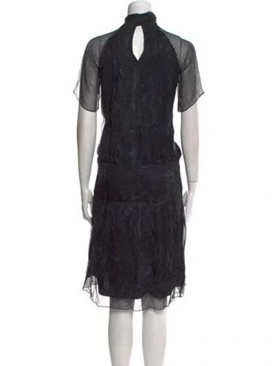 Pre-owned Antik Batik Silk Midi Length Dress In Black