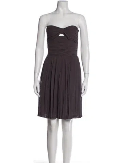 Pre-owned Antik Batik Silk Mini Dress In Purple