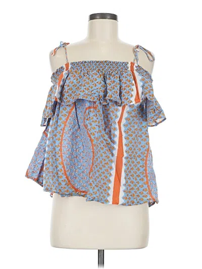 Pre-owned Antik Batik Sleeveless Blouse In Blue