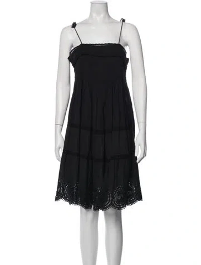 Pre-owned Antik Batik Square Neckline Mini Dress In Black