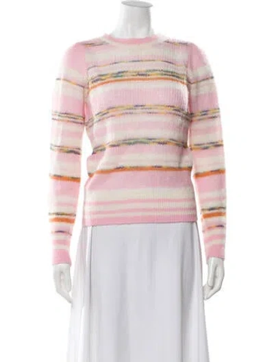 Pre-owned Antik Batik Striped Crew Neck Sweater In Pink
