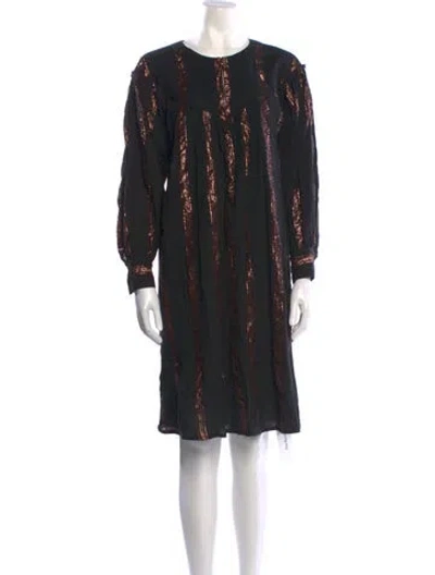 Pre-owned Antik Batik Striped Knee-length Dress In Black