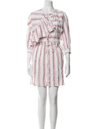 Pre-owned Antik Batik Striped Mini Dress In Pink
