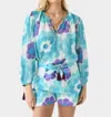 Antik Batik Long Sleeve Suny Blouse In Blue In Multi