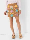 Antik Batik Tady Skirt In Camel In Multi