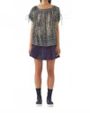Antik Batik Taya Boatneck Top In Grey In Multi