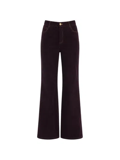 Antik Batik Tildo Corduroy Flared Trousers In Brown