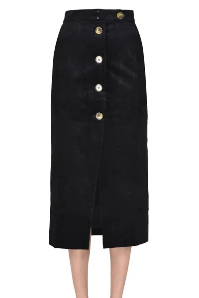 Antik Batik Tildo Corduroy Skirt In Black