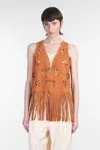 Antik Batik Tya Vest In Leather Color Leather
