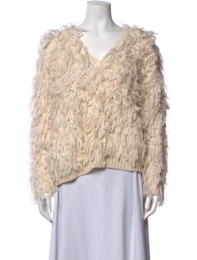Pre-owned Antik Batik V-neck Sweater In Neutrals