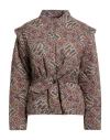 Antik Batik Woman Jacket Burgundy Size 8 Cotton