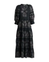 Antik Batik Woman Maxi Dress Charcoal Size 10 Cotton