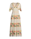 Antik Batik Woman Maxi Dress Cream Size 10 Cotton In White