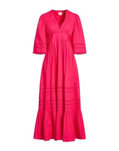 Antik Batik Woman Maxi Dress Fuchsia Size 10 Cotton In Pink