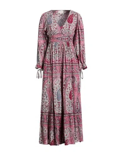 Antik Batik Woman Maxi Dress Garnet Size 10 Cotton In Pink