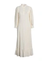 Antik Batik Woman Maxi Dress Ivory Size 8 Cotton In White