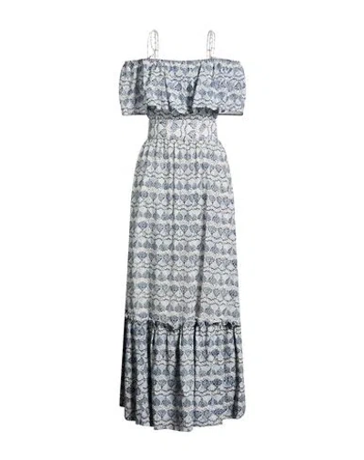 Antik Batik Woman Maxi Dress Light Blue Size 10 Cotton, Viscose