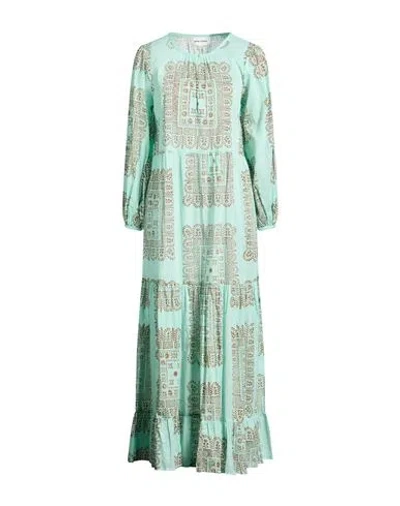Antik Batik Woman Maxi Dress Light Green Size 10 Cotton